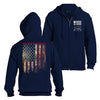 Grunt Style Red Blood Blue Collar™ Full-Zip - Navy full-zip hoods