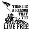 Grunt Style Live Free Men's Tee - White artwork