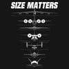 Grunt Style Flying Size Matters T-Shirt - Black artwork