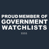 Grunt Style Government Watchlists T-Shirt - Midnight Navy artwork