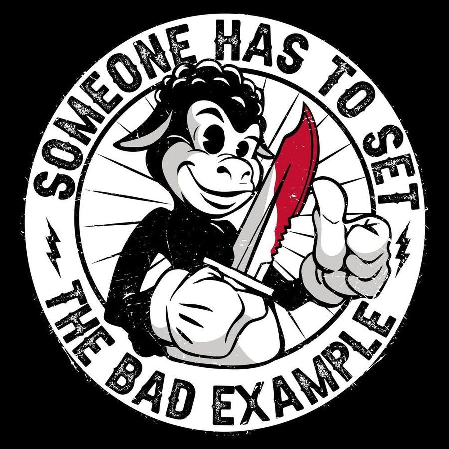 Women's Bad Example Boyfriend Fit T-Shirt - Black – Grunt Style, LLC