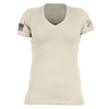 Grunt Style Women's Essential Patriot V-Neck - Sand T-Shirt
