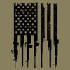 Grunt Style Rifle Flag 2.0 T-Shirt - Military Green artwork