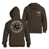 Grunt Style Give Zero F Full-Zip Hoodie - Dark Chocolate full-zip hoods