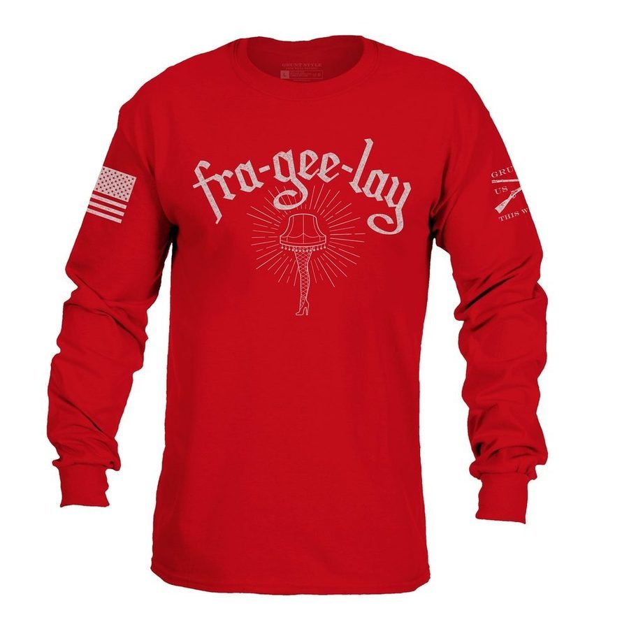 Grunt Style Fra-gee-lay Long Sleeve - Red ls tees
