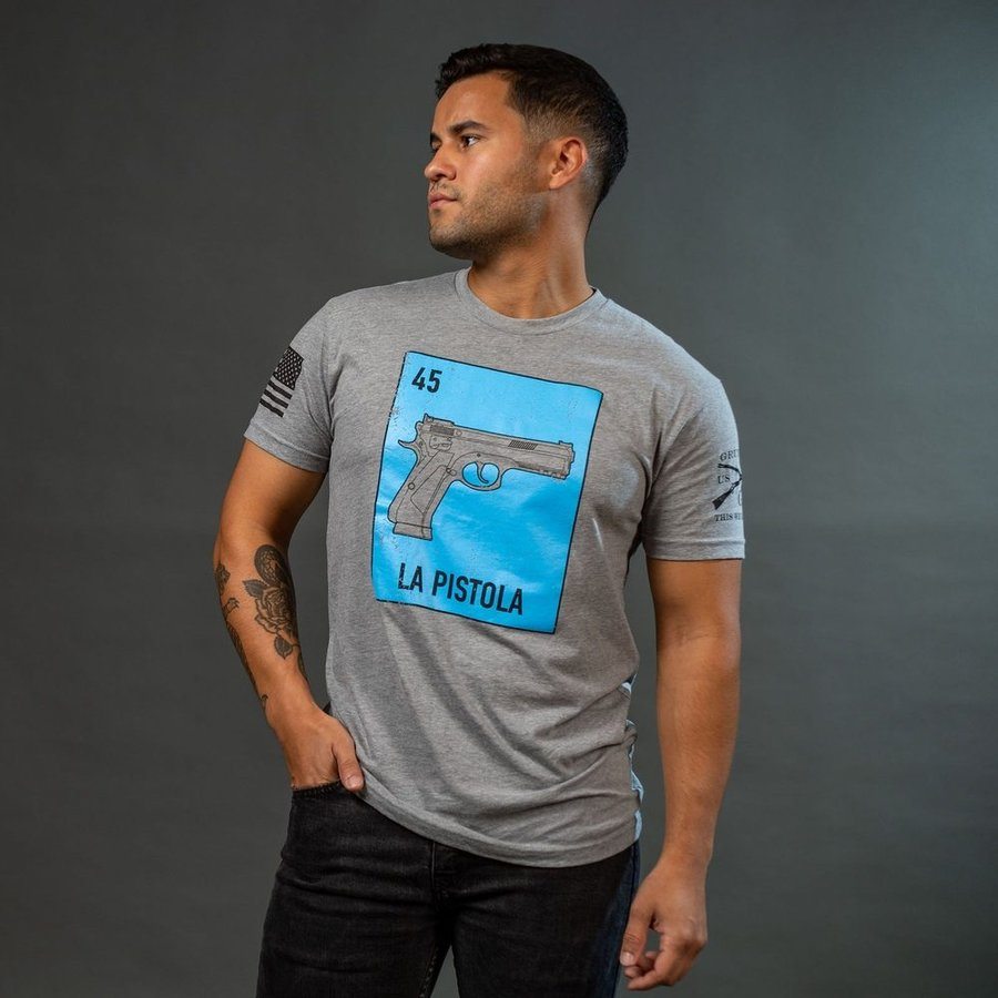 T-shirt Pistol Boutique Col V Profond Imprimé Crâne Couronne – Coupé Ajusté En Coton Blanc