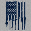 Grunt Style Rifle Flag T-Shirt - Dark Heather Gray artwork