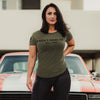 Grunt Style Women's Don't Make Me Pull Over Slim Fit T-Shirt - Military Green T-Shirt