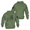 Grunt Style 1776 Flag Hoodie - Military Green hoodies