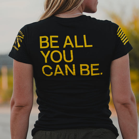 Women's Army Be All You Can Be Slim Fit T-Shirt - Black