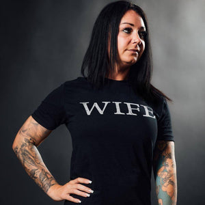 Women's Wife Defined Boyfriend Fit T-Shirt - Black