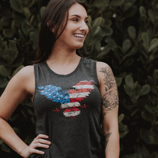 USA Eagle - Patriotic Tank Top for Women 