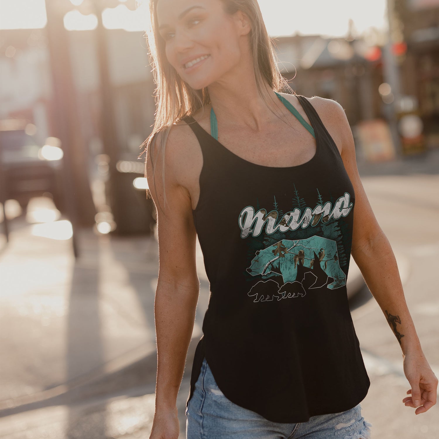 Mama Bear Shirt for Women  | Patriotic Tank Top