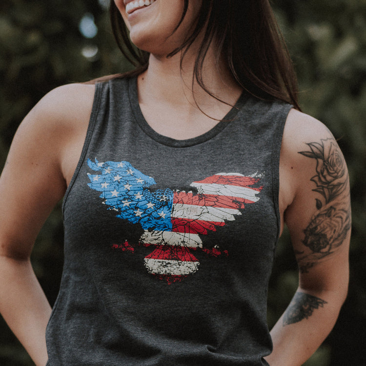 American Bald Eagle Patriotic Tank Top for Women