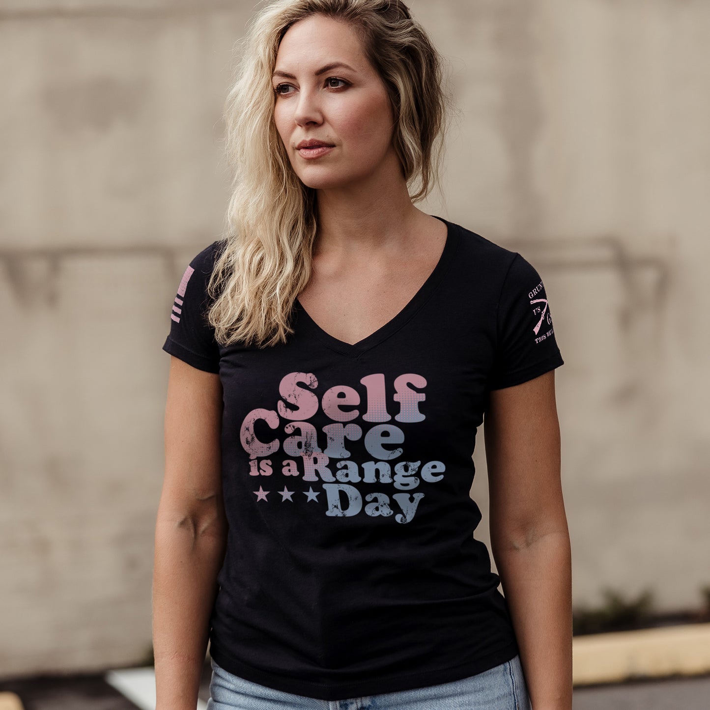 2A Shirts - Self Care Is A Range Day V-Neck 