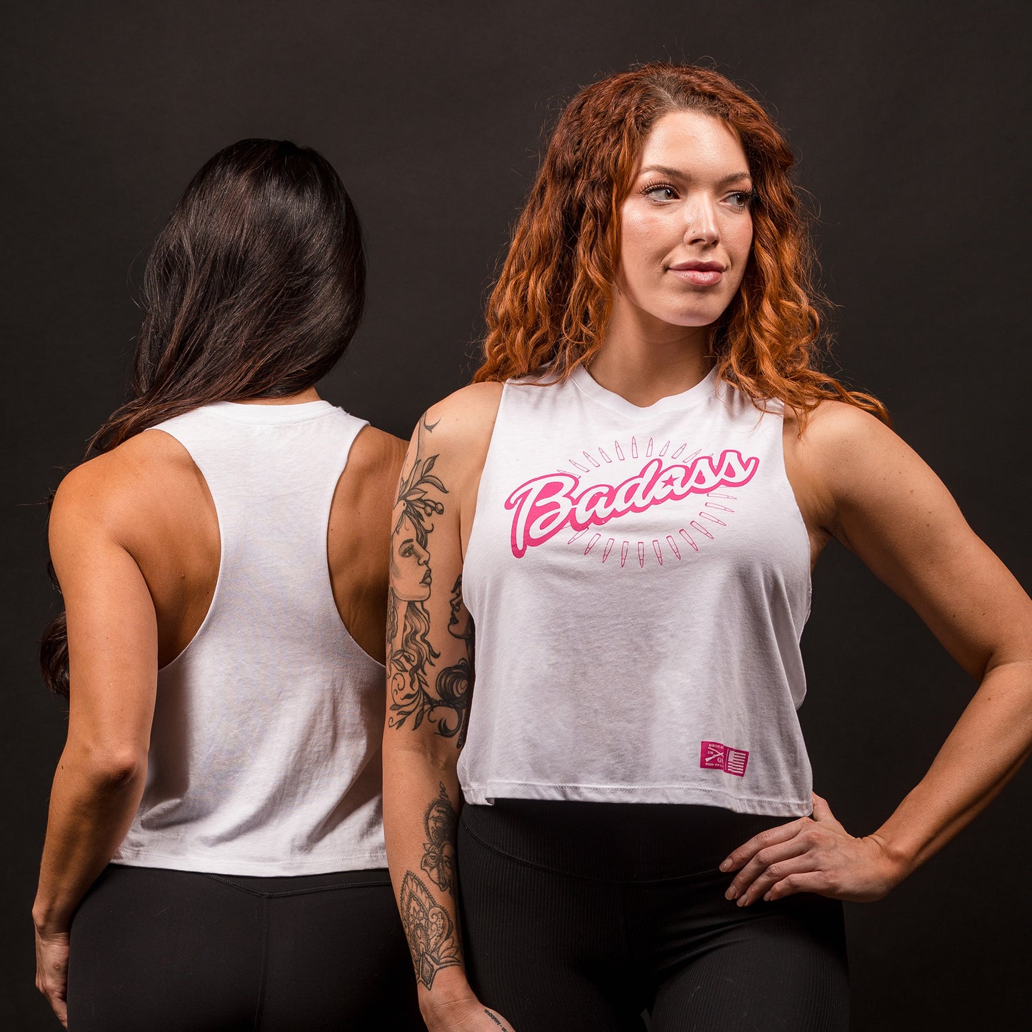 Pink and White Workout Tank Top for Women 