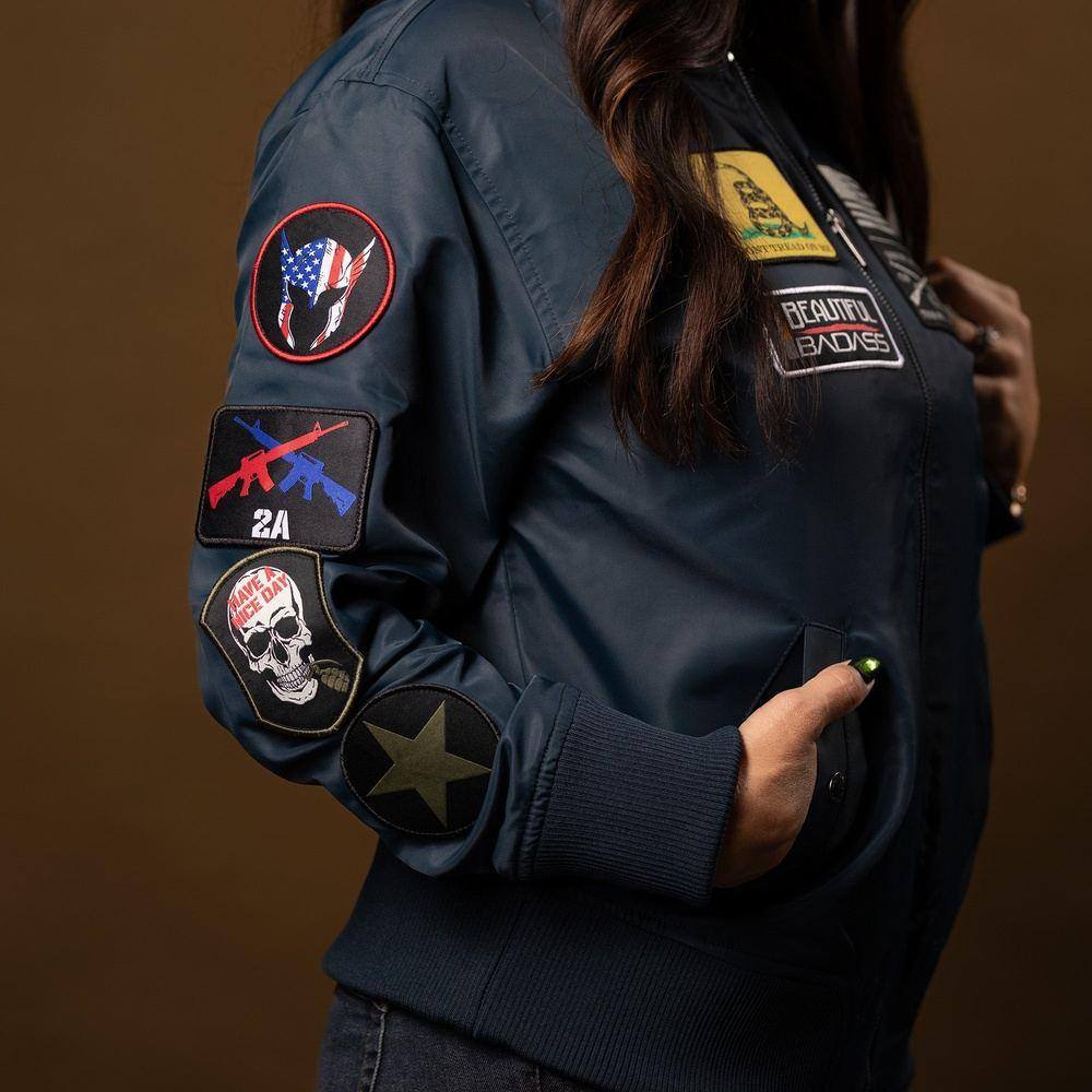 Women's Classified Bomber Jacket Navy – Grunt Style, LLC