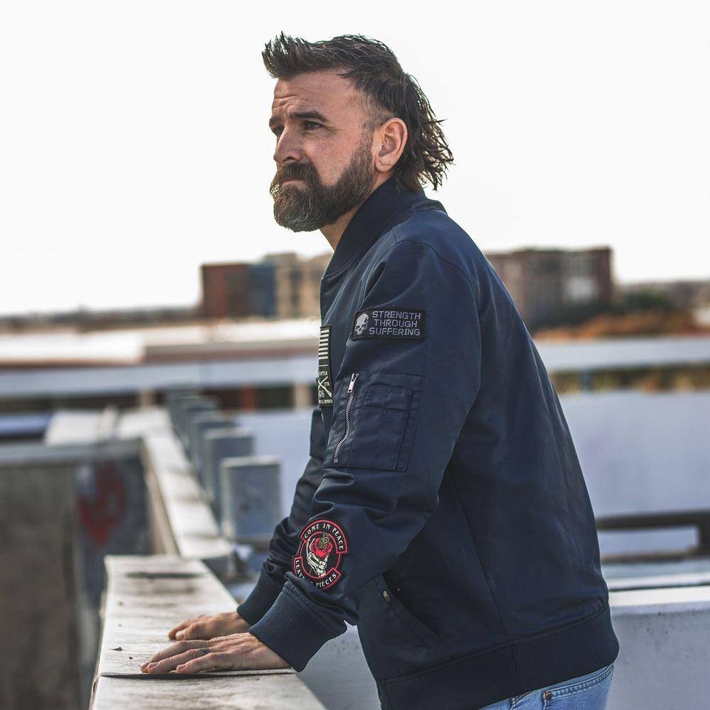 Men's Classified Bomber Jacket - Navy – Grunt Style, LLC