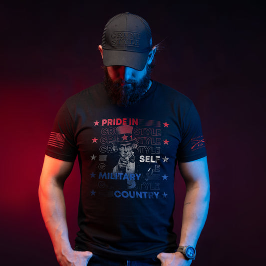 Men's Patriotic T-Shirt - Uncle Sam Mission 
