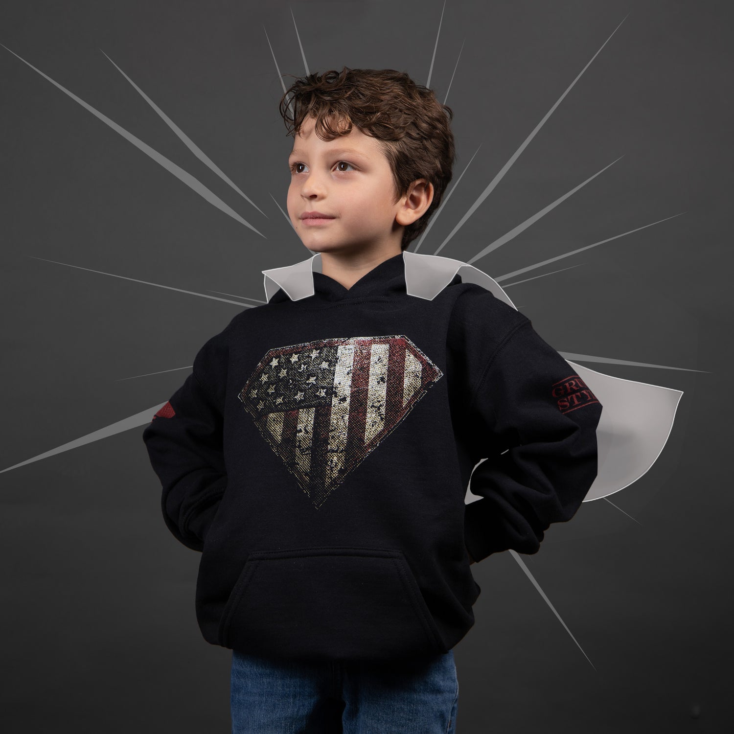 Patriotic Hoodie for Kids - USA - Super Patriot 