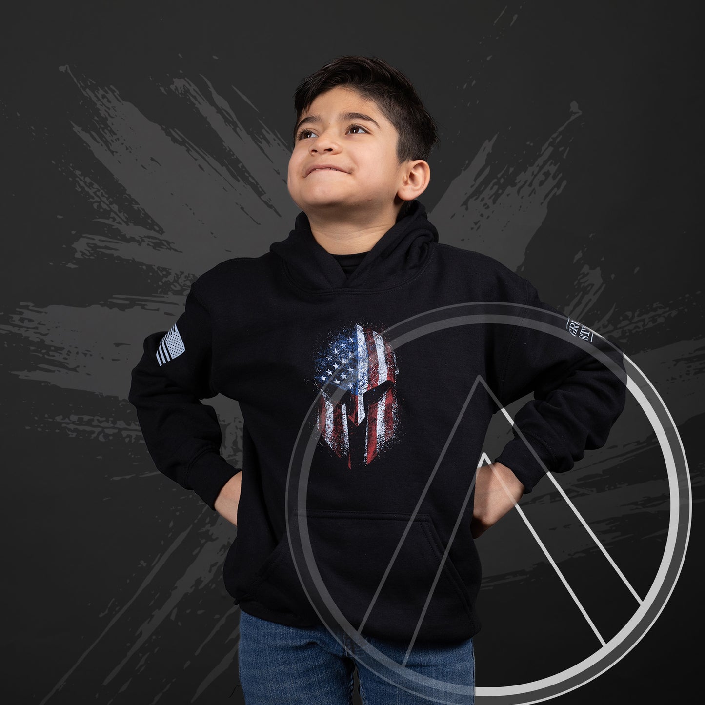 Patriotic Hoodies for Kids - American Spartan Sweatshirt