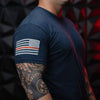 Red Line Flag Basic T-Shirt - Midnight Navy