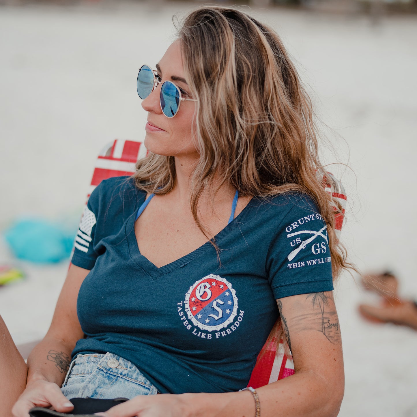 Beer Shirt - Patriotic Tops for Women 
