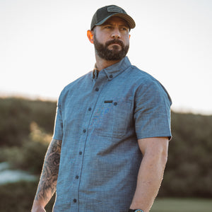 Men's Everyday Chambray Button Down - Heather Navy