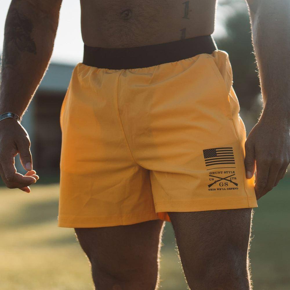 Men's Training Shorts - Orange Crush – Grunt Style, LLC