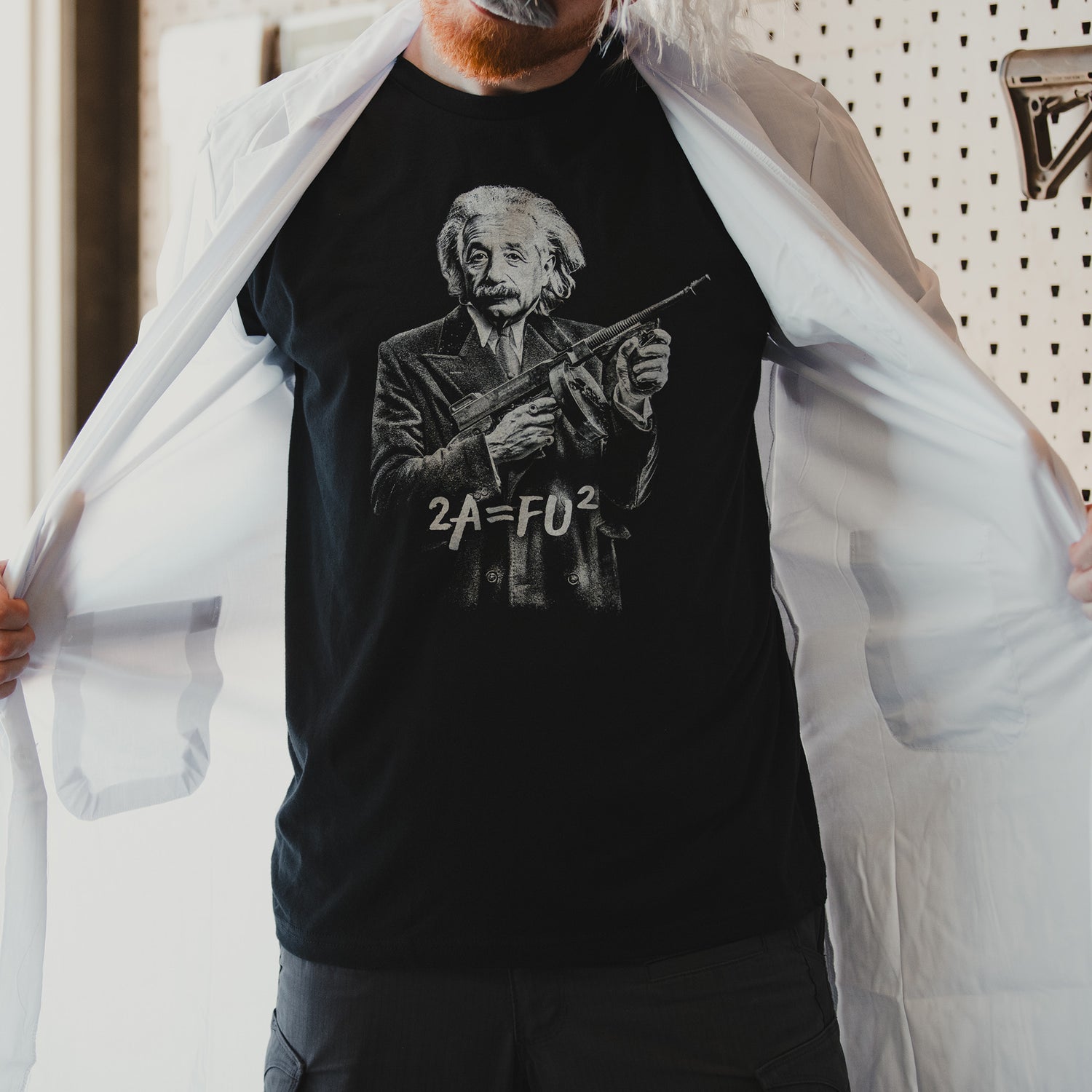 Funny Gun Shirts for Men - Einstein shirts