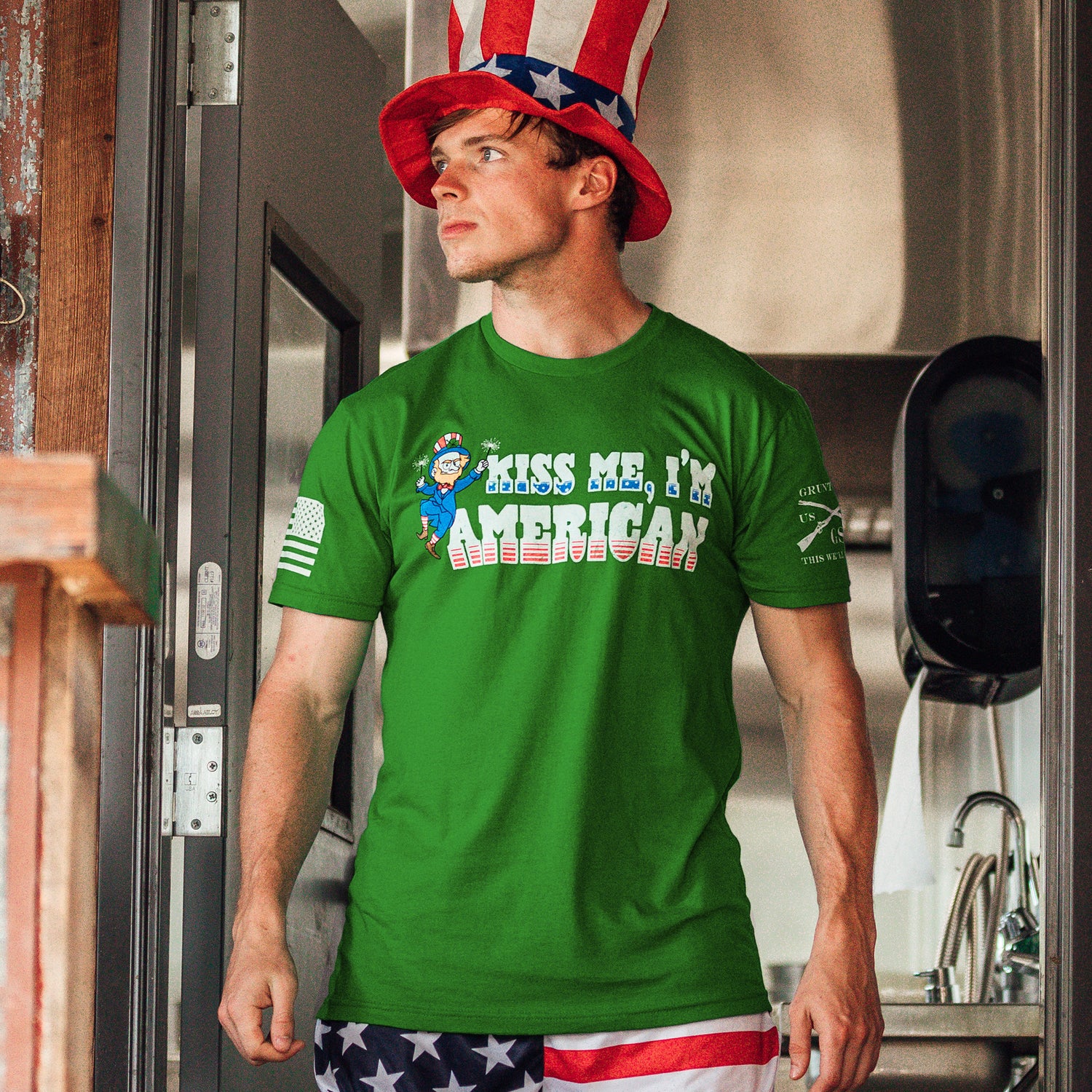 Kiss Me, I'm American St. Patrick's Day T-Shirt 