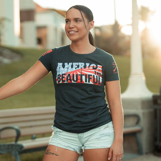 America the Beautiful - Patriotic Shirts for Women