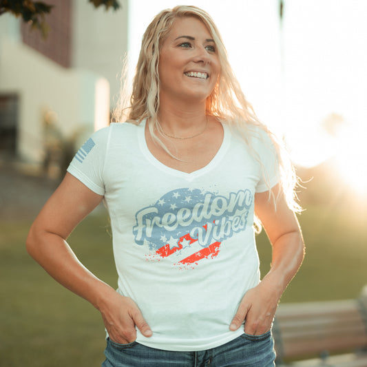 Freedom Vibes - Patriotic Tops for Women