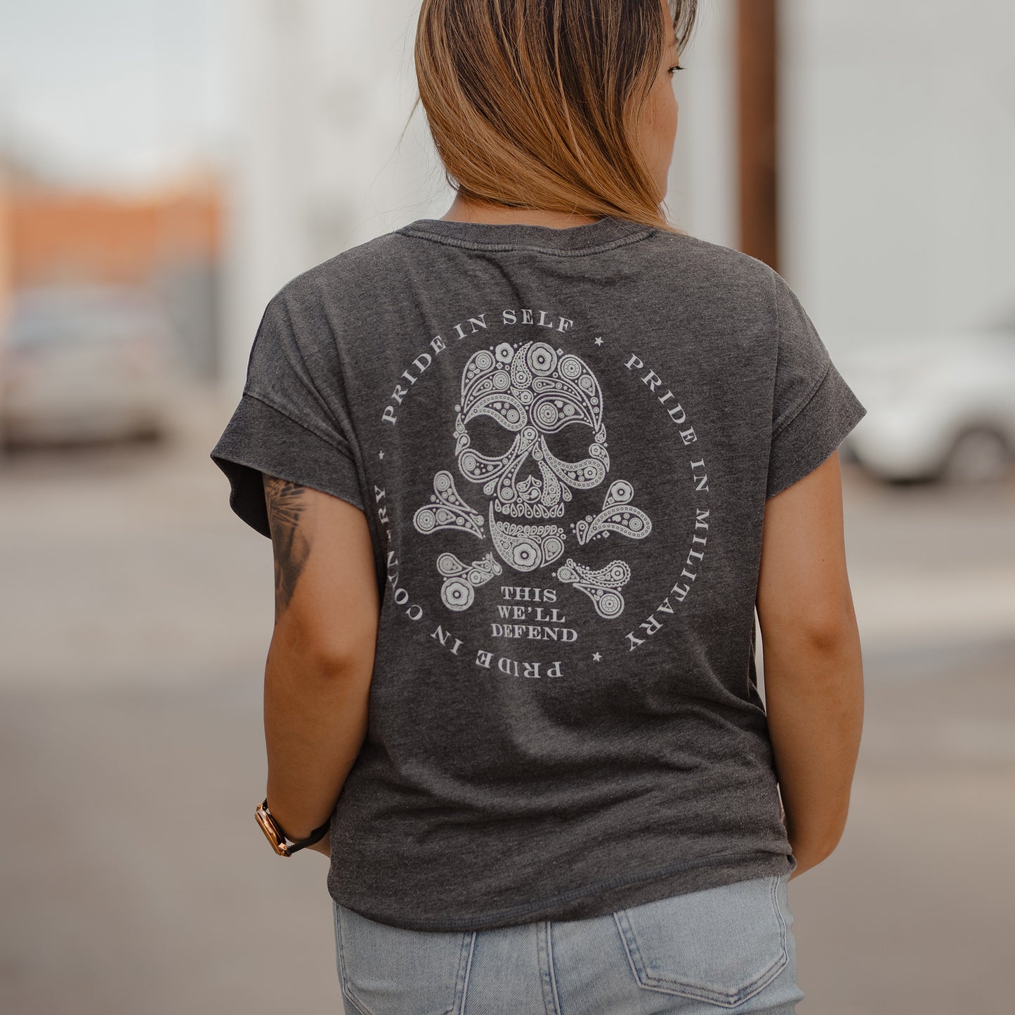 Women's Death Paisley Vintage Fit T-Shirt - Washed Black