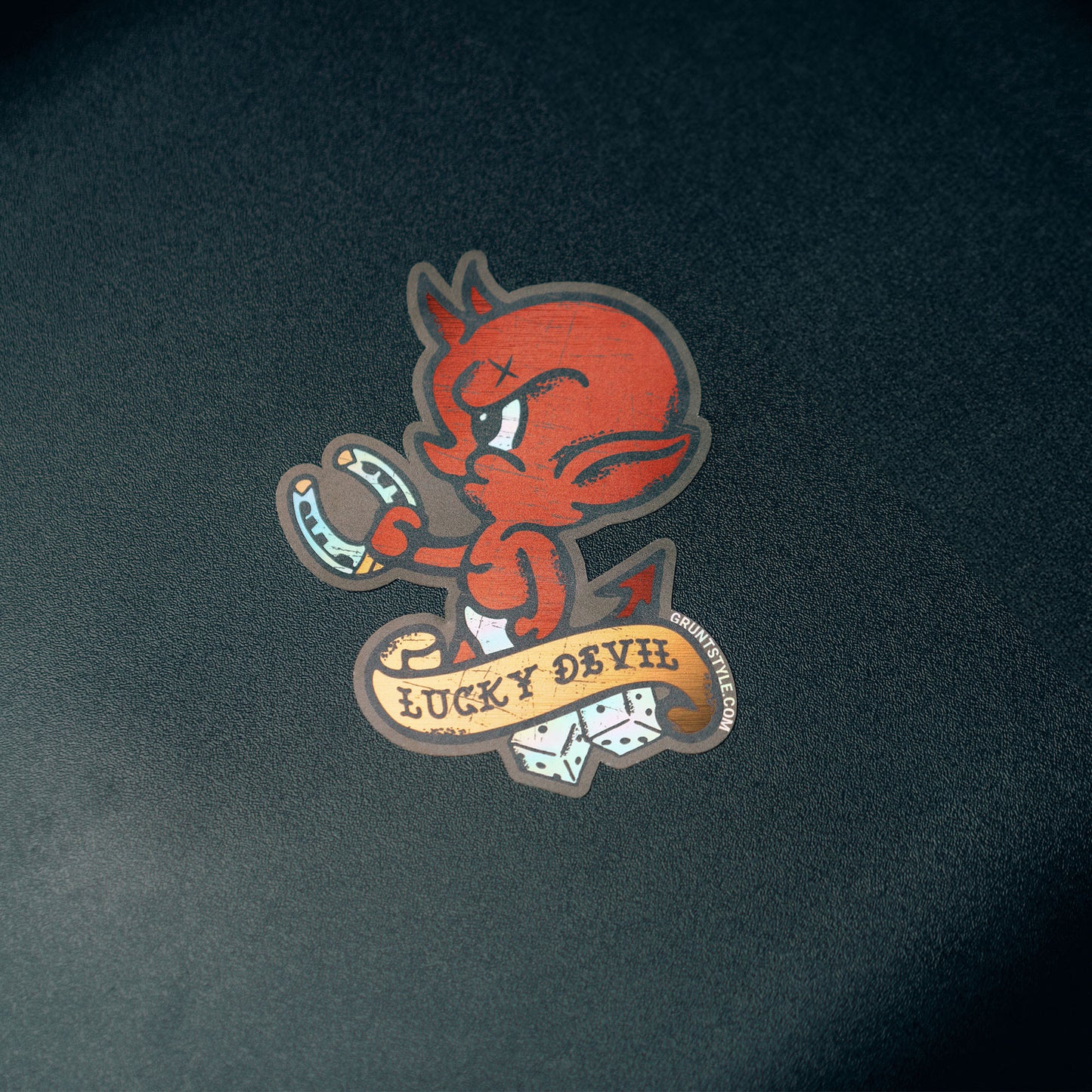 Lucky Devil Sticker - Patriotic Gear 