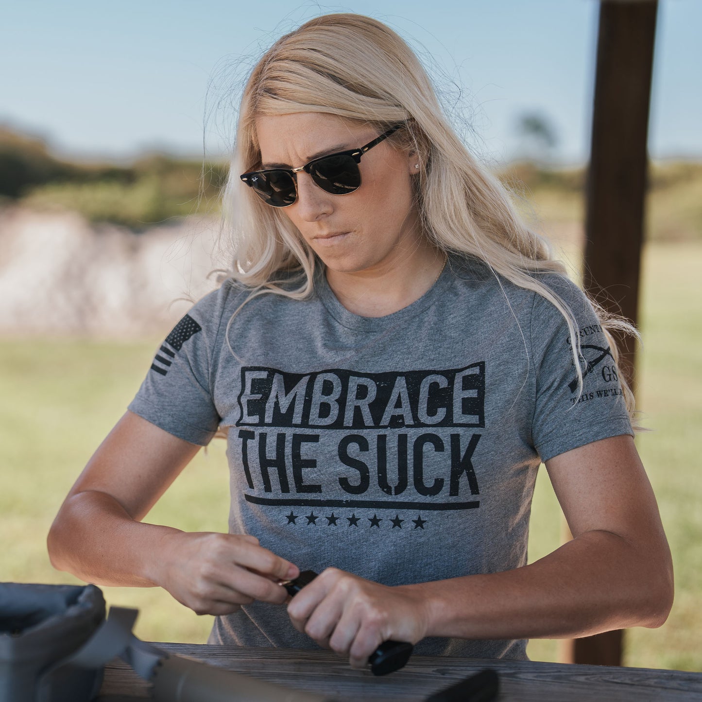 Embrace the Suck - Patriotic Tops for Women 