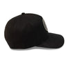 Black baseball cap on a white background