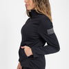 Grunt Style Women's 1/2 Zip Waffle Top - Black