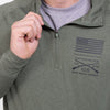 Grunt Style Men's All-Day 1/4 Zip Hoodie - Heather Military Green