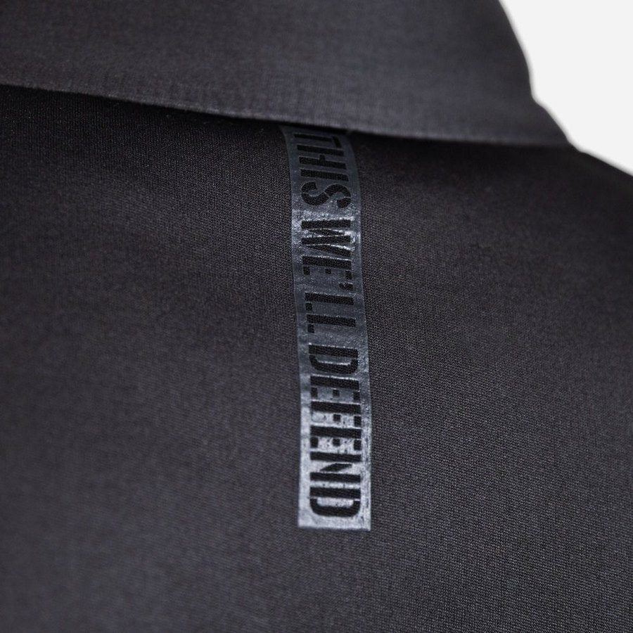 Grunt Style Men's 1/2 Zip Waffle Top - Black