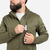 Grunt Style Men's Waffle Top Full-Zip Jacket - Military Green