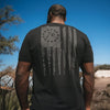Grunt Style Blackout Betsy Rifle Flag T-Shirt - Black