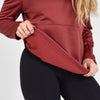 Grunt Style Women's 1/2 Zip Waffle Top - Red Plum