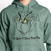 Grinch Grows Hoodie - Heather Forest Green