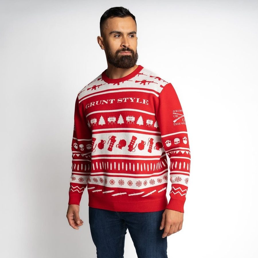 Grunt Style Merry And Armed Christmas Sweater