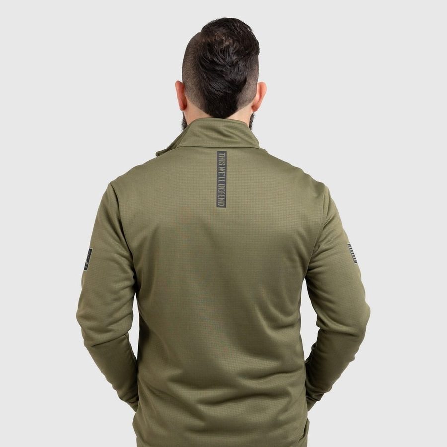 weyep weyep Zip Long Jacket Military キルティング Zip Long Jacket 