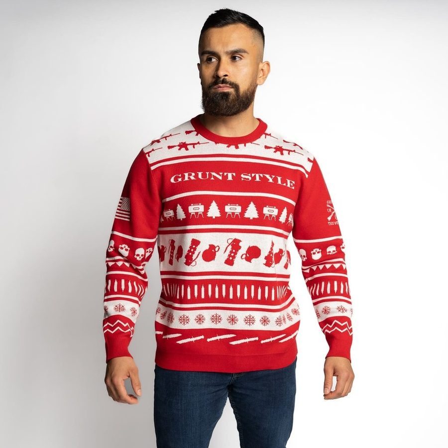Grunt Style Merry And Armed Christmas Sweater