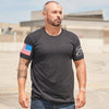 USA Flag Basic T-Shirts - Black - 3 Pack