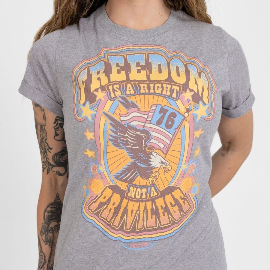 Women's Freedom Is A Right Shirt Dress - Dark Heather Grey Grunt Style, LLC Women's Freedom Is A Right Shirt Dress - Dark Heather Grey Grunt Style, LLC