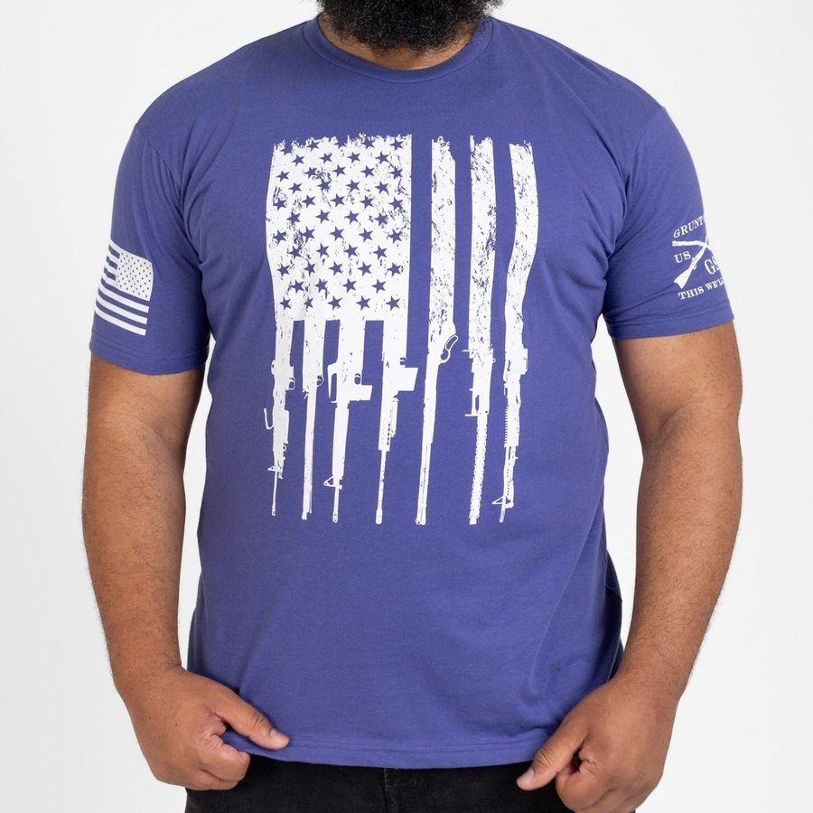 Grunt Style Rifle Flag T-Shirt - Future Dusk